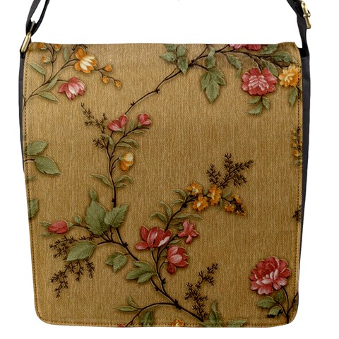 Flowers, Branches, Desenho, Edge, Leaves Flap Closure Messenger Bag (S) from ArtsNow.com Front