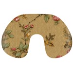 Flowers, Branches, Desenho, Edge, Leaves Travel Neck Pillow