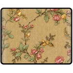 Flowers, Branches, Desenho, Edge, Leaves Two Sides Fleece Blanket (Medium)