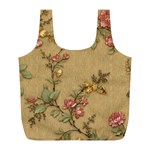 Flowers, Branches, Desenho, Edge, Leaves Full Print Recycle Bag (L)