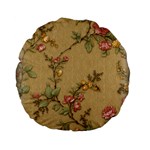 Flowers, Branches, Desenho, Edge, Leaves Standard 15  Premium Flano Round Cushions