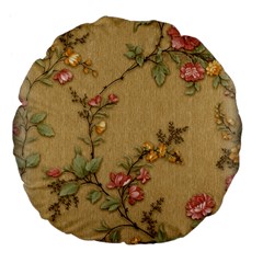 Flowers, Branches, Desenho, Edge, Leaves Large 18  Premium Flano Round Cushions from ArtsNow.com Front