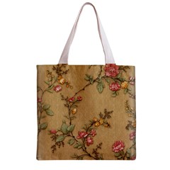 Flowers, Branches, Desenho, Edge, Leaves Zipper Grocery Tote Bag from ArtsNow.com Front