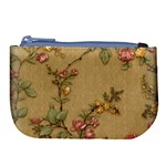 Flowers, Branches, Desenho, Edge, Leaves Large Coin Purse