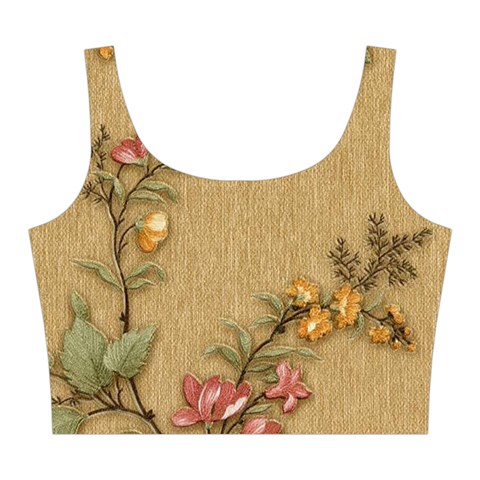 Flowers, Branches, Desenho, Edge, Leaves Midi Sleeveless Dress from ArtsNow.com Top Front