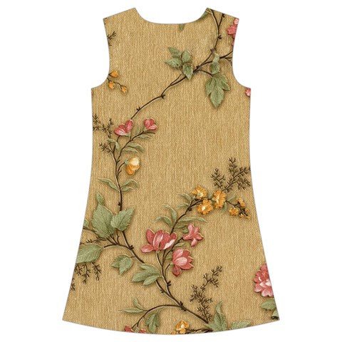 Flowers, Branches, Desenho, Edge, Leaves Kids  Short Sleeve Velvet Dress from ArtsNow.com Back