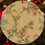 Flowers, Branches, Desenho, Edge, Leaves UV Print Acrylic Ornament Round