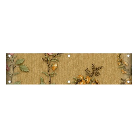 Flowers, Branches, Desenho, Edge, Leaves Banner and Sign 4  x 1  from ArtsNow.com Front