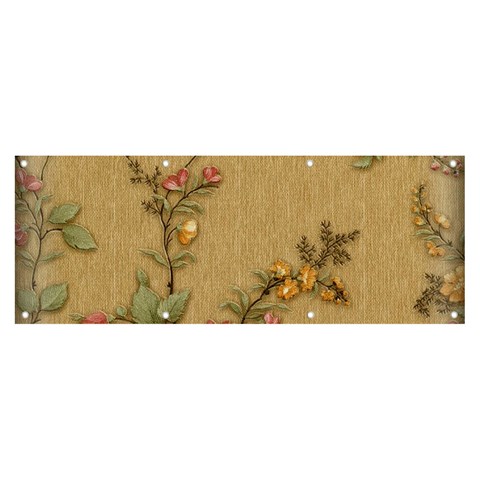 Flowers, Branches, Desenho, Edge, Leaves Banner and Sign 8  x 3  from ArtsNow.com Front