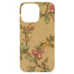 Flowers, Branches, Desenho, Edge, Leaves iPhone 14 Pro Max Black UV Print Case