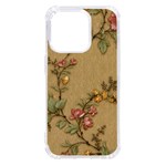 Flowers, Branches, Desenho, Edge, Leaves iPhone 14 Pro TPU UV Print Case