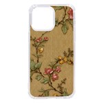 Flowers, Branches, Desenho, Edge, Leaves iPhone 14 Pro Max TPU UV Print Case