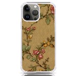 Flowers, Branches, Desenho, Edge, Leaves iPhone 13 Pro Max TPU UV Print Case