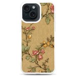 Flowers, Branches, Desenho, Edge, Leaves iPhone 15 Plus TPU UV Print Case