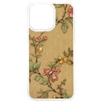 Flowers, Branches, Desenho, Edge, Leaves iPhone 15 Pro Max TPU UV Print Case