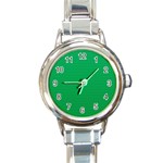 Green Lego Texture, Lego Background, Lego Texture, Green Round Italian Charm Watch