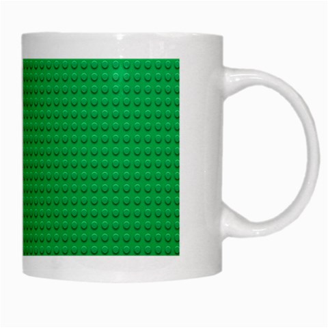 Green Lego Texture, Lego Background, Lego Texture, Green White Mug from ArtsNow.com Right