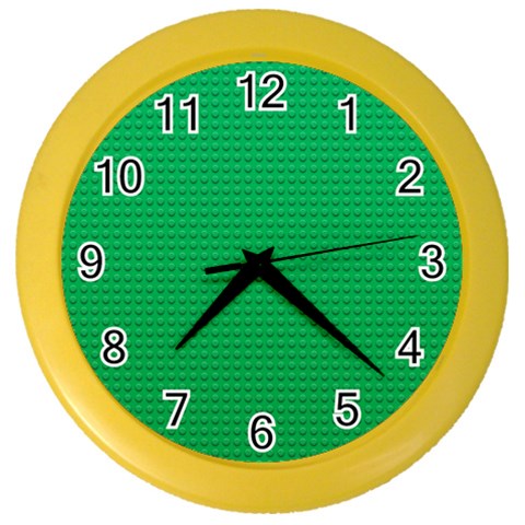 Green Lego Texture, Lego Background, Lego Texture, Green Color Wall Clock from ArtsNow.com Front