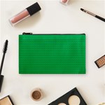 Green Lego Texture, Lego Background, Lego Texture, Green Cosmetic Bag (Small)