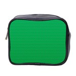 Green Lego Texture, Lego Background, Lego Texture, Green Mini Toiletries Bag (Two Sides)