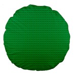 Green Lego Texture, Lego Background, Lego Texture, Green Large 18  Premium Round Cushions