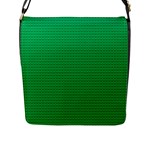 Green Lego Texture, Lego Background, Lego Texture, Green Flap Closure Messenger Bag (L)