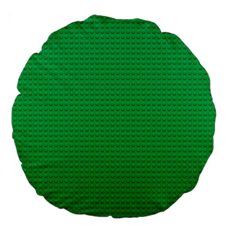 Green Lego Texture, Lego Background, Lego Texture, Green Large 18  Premium Flano Round Cushions from ArtsNow.com Front