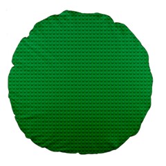 Green Lego Texture, Lego Background, Lego Texture, Green Large 18  Premium Flano Round Cushions from ArtsNow.com Front