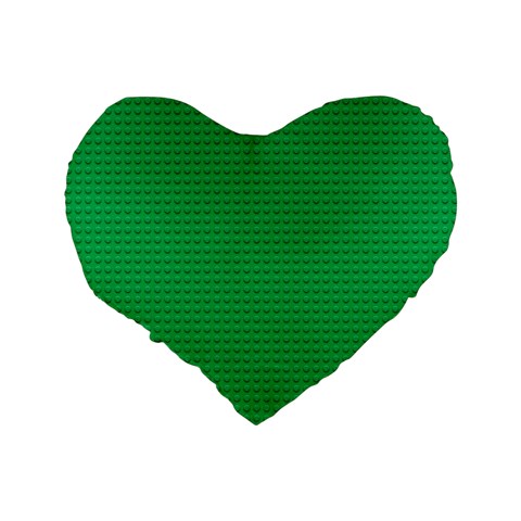 Green Lego Texture, Lego Background, Lego Texture, Green Standard 16  Premium Flano Heart Shape Cushions from ArtsNow.com Back