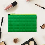 Green Lego Texture, Lego Background, Lego Texture, Green Cosmetic Bag (XS)