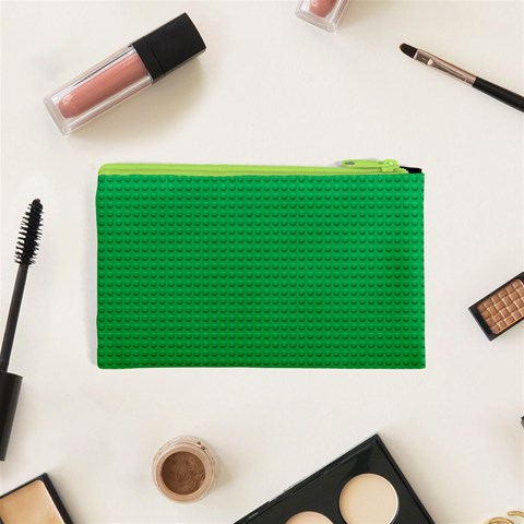 Green Lego Texture, Lego Background, Lego Texture, Green Cosmetic Bag (XS) from ArtsNow.com Back