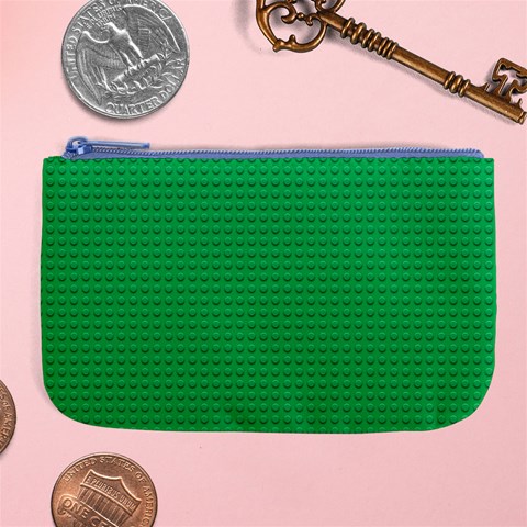 Green Lego Texture, Lego Background, Lego Texture, Green Large Coin Purse from ArtsNow.com Front