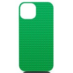 Green Lego Texture, Lego Background, Lego Texture, Green iPhone 14 Black UV Print Case