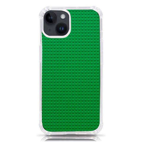 Green Lego Texture, Lego Background, Lego Texture, Green iPhone 14 TPU UV Print Case from ArtsNow.com Front