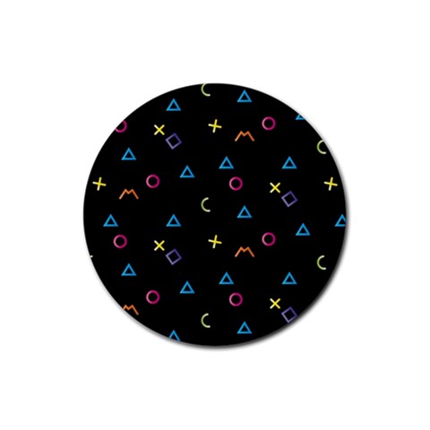 Kids , Kids , Background, Doodle Rubber Round Coaster (4 pack) from ArtsNow.com Front