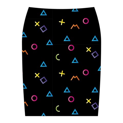 Kids , Kids , Background, Doodle Midi Wrap Pencil Skirt from ArtsNow.com Back