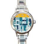 Lego, Background, Dots Round Italian Charm Watch