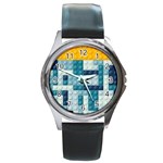 Lego, Background, Dots Round Metal Watch