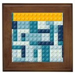 Lego, Background, Dots Framed Tile