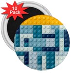 Lego, Background, Dots 3  Magnets (10 pack) 