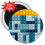 Lego, Background, Dots 3  Magnets (100 pack)