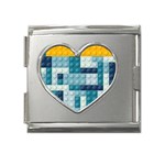 Lego, Background, Dots Mega Link Heart Italian Charm (18mm)