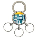 Lego, Background, Dots 3-Ring Key Chain