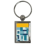 Lego, Background, Dots Key Chain (Rectangle)