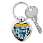 Lego, Background, Dots Key Chain (Heart)