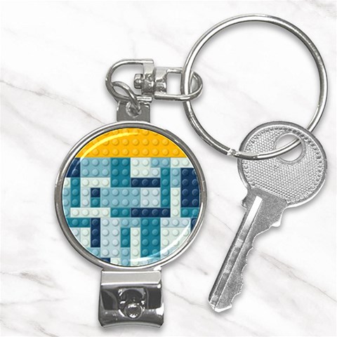 Lego, Background, Dots Nail Clippers Key Chain from ArtsNow.com Front