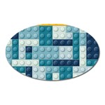 Lego, Background, Dots Oval Magnet