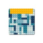 Lego, Background, Dots Square Magnet