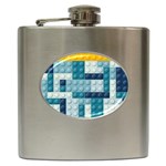 Lego, Background, Dots Hip Flask (6 oz)