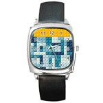 Lego, Background, Dots Square Metal Watch